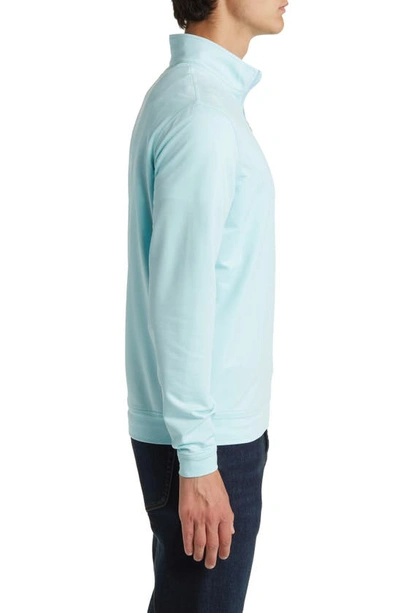 Peter Millar Men's Perth Melange Performance Quarter-zip Sweater In Celeste