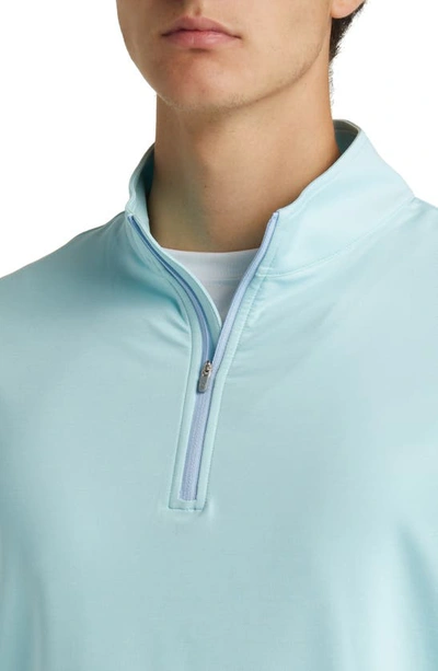 Peter Millar Men's Perth Melange Performance Quarter-zip Sweater In Celeste