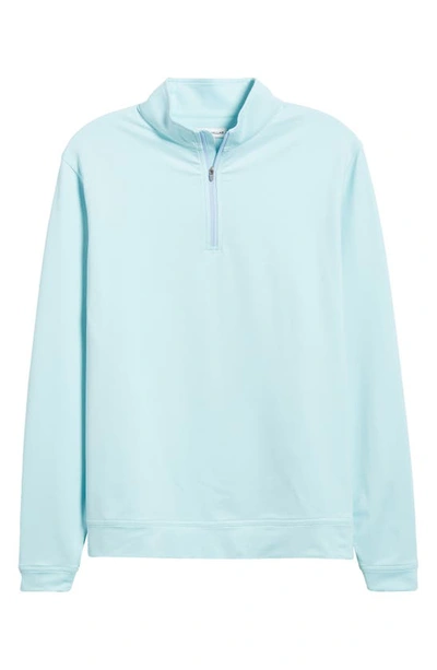 Peter Millar Men's Perth Melange Performance Quarter-zip Sweater In Celeste