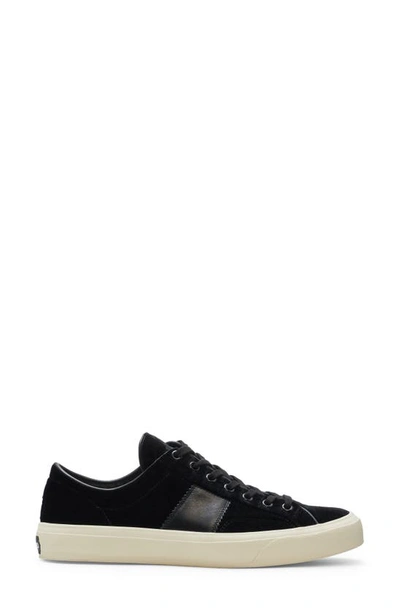 Shop Tom Ford Cambridge Low Top Sneaker In Black/ Cream