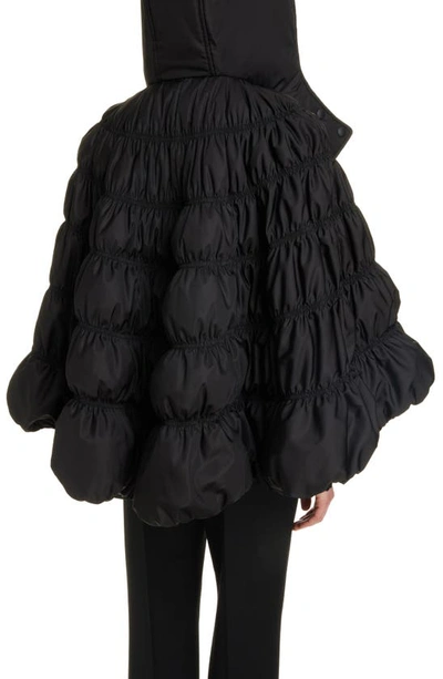 Shop Chloé Quilted Bubble Hooded Down Puffer Coat In Black