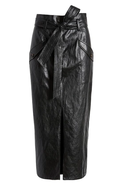 Shop Rails Edem Belted Faux Leather Pencil Skirt In Black
