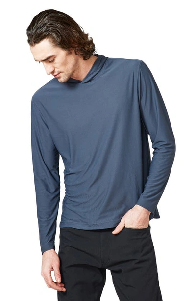 Shop Western Rise Session Sun Hoodie In Blue Grey
