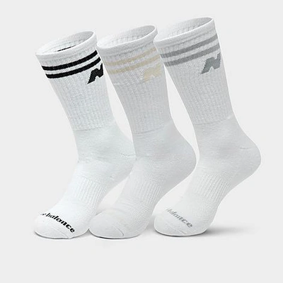 Finishline New Balance Varsity Stripe Crew Socks 3 pack In White ModeSens