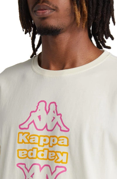 Shop Kappa Isten Logo Graphic T-shirt In Beige Baby
