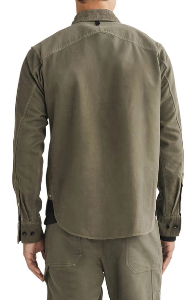 Shop Rag & Bone Stretch Cotton Moleskin Jacket In Leaf