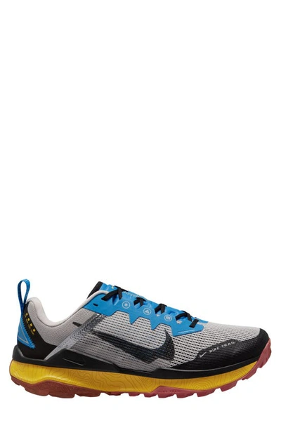 Shop Nike React Wild Horse 8 Running Shoe In Light Iron Ore/ Black/ Blue