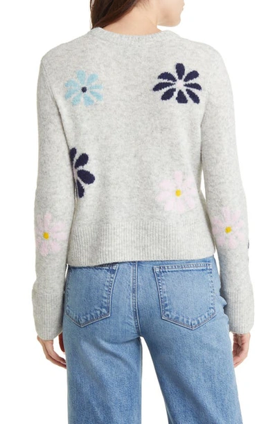 Shop Rails Anise Floral Crewneck Sweater In Grey Multi
