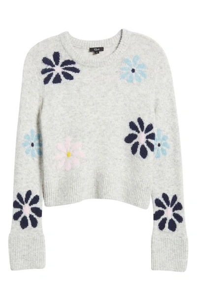 Shop Rails Anise Floral Crewneck Sweater In Grey Multi