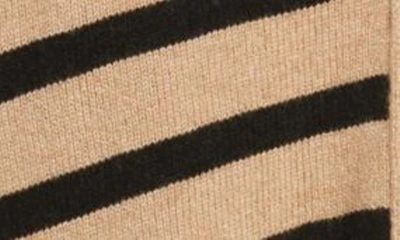 Shop Rails Geneva Stripe Wool Blend Cardigan In Camel Black Stripe