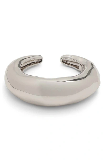Shop Alexis Bittar Large Molten Hinge Cuff Bracelet In Silver