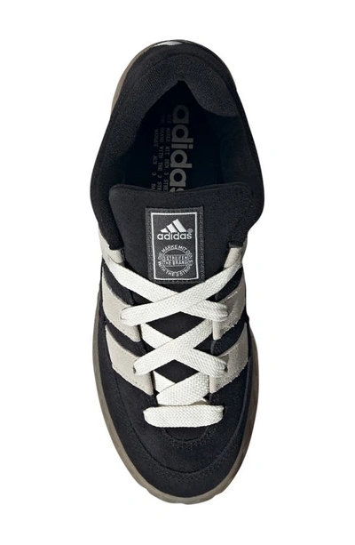 Shop Adidas Originals Adimatic Sneaker In Core Black/ Off White/ Gum 3