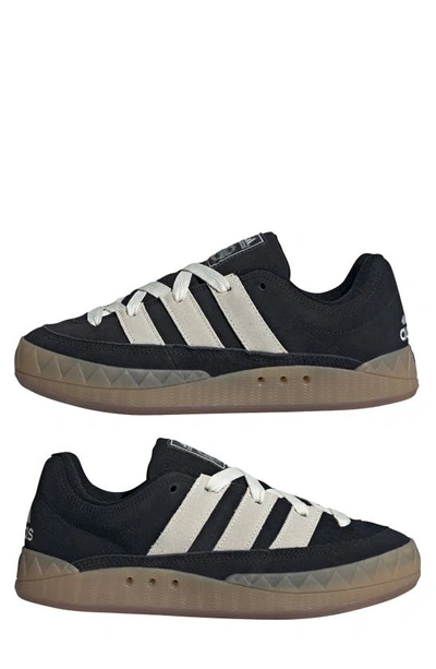 Shop Adidas Originals Adimatic Sneaker In Core Black/ Off White/ Gum 3