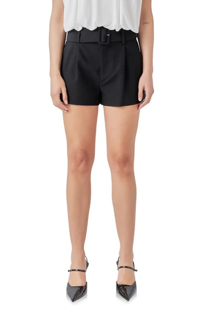 Shop Endless Rose Belted Shorts In Black