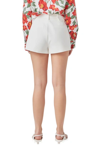 Shop Endless Rose Belted Shorts In White