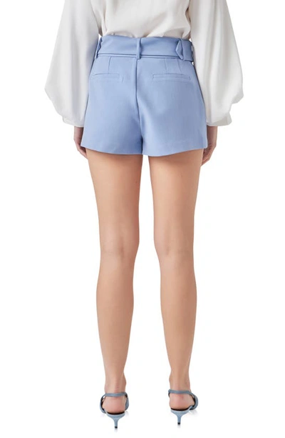 Endless Rose Women's Belted Mini Shorts In Clean Blue
