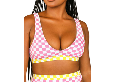 Shop Dippin Daisys Women's Billie Top In Checked Out Pink/yellow