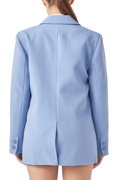 Shop Endless Rose Suit Blazer In Clean Blue