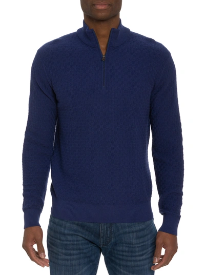 Robert Graham Men's Reisman Quarter-zip Pullover Sweater In Navy