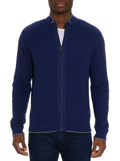 Robert Graham Men's Taranto Full-zip Knit Sweater In Navy