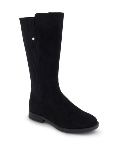 Shop Kenneth Cole New York Big Girls Kelly Ankle Strap Rider Boots In Black