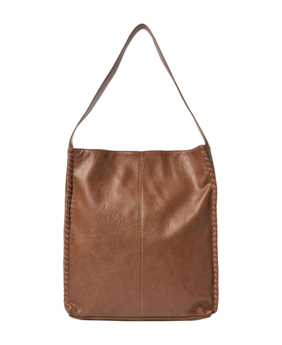 Shop Urban Originals Knowing Faux Leather Hobo Bag In Chocolate
