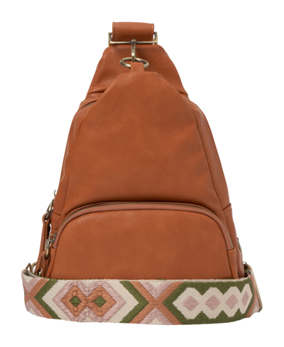 Shop Urban Originals Anything Goes Faux Leather Sling Bag In Tan