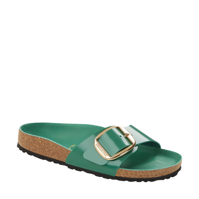 Shop Birkenstock Madrid Big-buckle Sandals In High Shine Digital Green