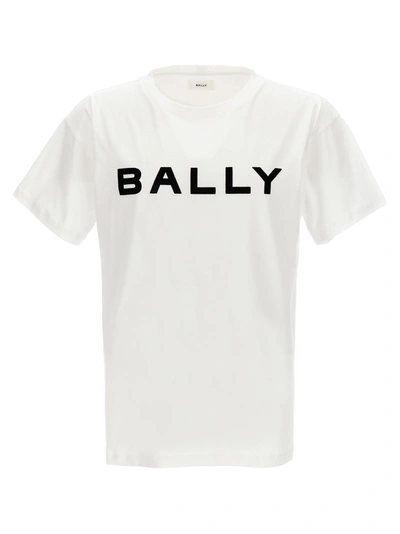 Shop Bally Flocked Logo T-shirt White