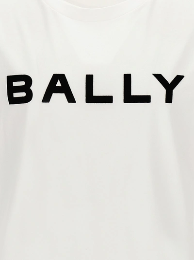 Shop Bally Flocked Logo T-shirt White
