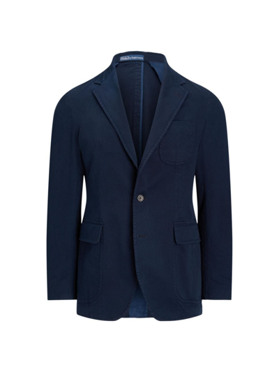 Shop Polo Ralph Lauren Men's Cotton Two-button Suit Jacket In Bright Navy
