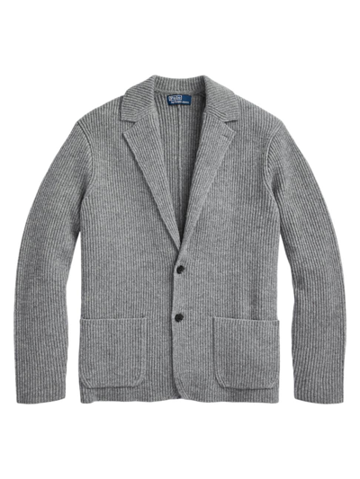 Shop Polo Ralph Lauren Men's Wool-blend Two-button Blazer In Charcoal Heather