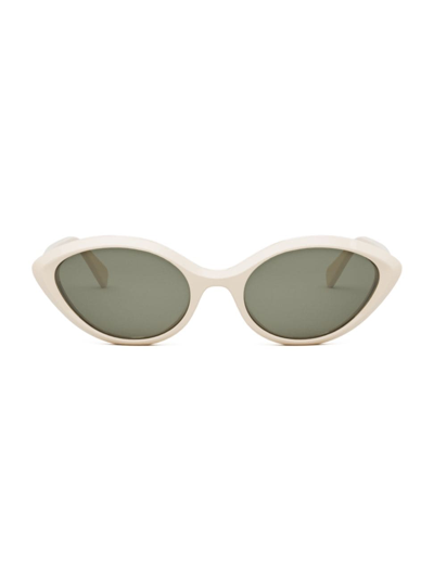 Shop Celine Women's Thin 57mm Cat-eye Sunglasses In Ivory