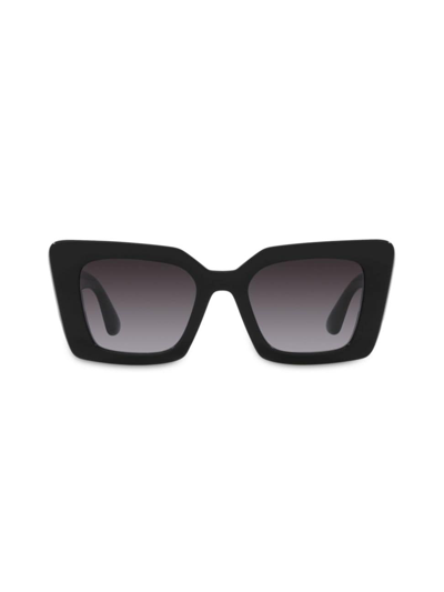 Shop Burberry Women's 51mm Square Sunglasses In Grey Gradient