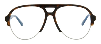 Shop Brioni Br0055o 003 Aviator Eyeglasses Mx In Clear