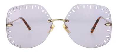Shop Chloé Ch0111s 004 Butterfly Sunglasses Mx In Violet