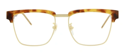 Shop Gucci Gg0605o 004 Square Eyeglasses Mx In Clear