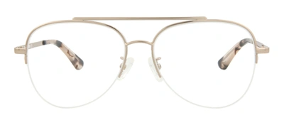 Shop Mcq By Alexander Mcqueen Mq0166oa 002 Aviator Eyeglasses Mx In Clear