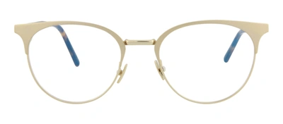 Shop Saint Laurent Sl223 004 Round Eyeglasses Mx In Clear