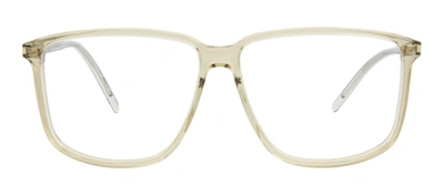 Shop Saint Laurent Sl404 003 Square Eyeglasses Mx In Clear