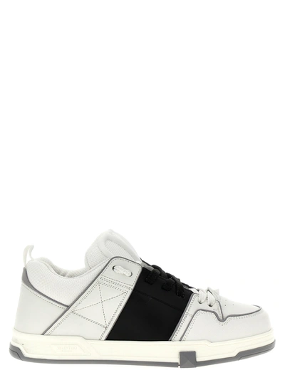 Shop Valentino Open Skate Sneakers White/black