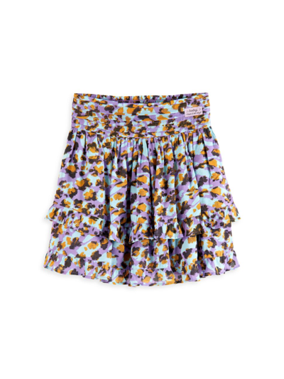 Shop Scotch & Soda Girl's Leopard Print Mini Skirt