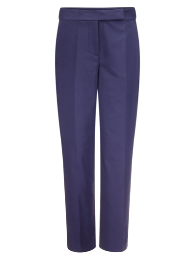 Shop Michael Michael Kors Women's Straight-leg Trousers In Midnight Blue