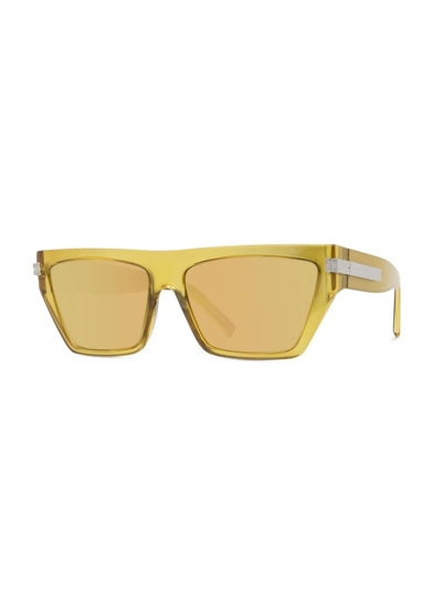 Shop Givenchy Men's Injected 54mm Sunglasses In Gold Brown Mirror