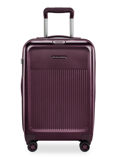 Shop Briggs & Riley Men's Sympatico Domestic Expandable Carry-on Spinner Suitcase In Plum