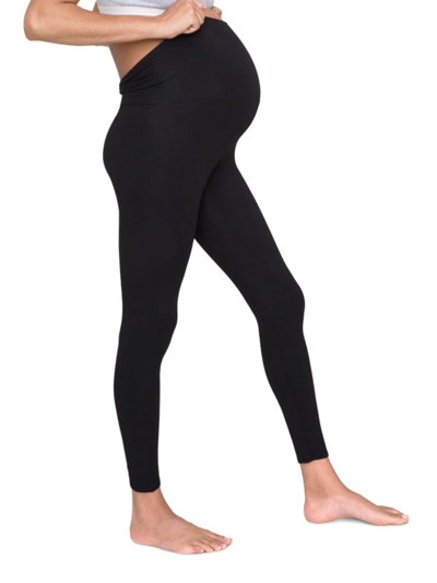 Shop Hatch Women's The Ultra Soft Maternity Over The Bump Leggings In Black