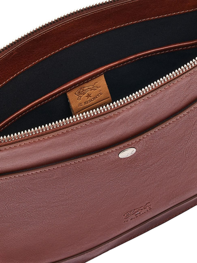 Shop Il Bisonte Men's Meleto Leather Crossbody Bag In Cognac