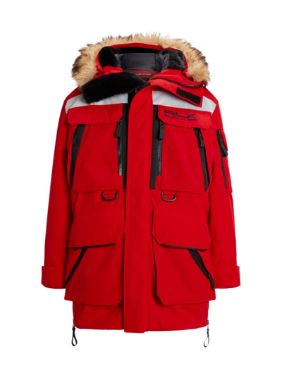 Shop Ralph Lauren Men's Tech Taffeta Arctic Hooded Parka In Red