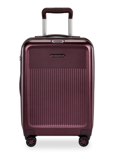 Shop Briggs & Riley Men's Sympatico International Carry-on Expandable Spinner Suitcase In Plum