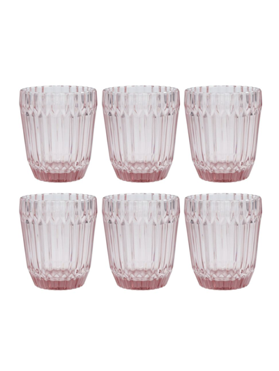 Shop Fortessa Archie 6-piece Double-old-fashioned Glass Set In Pink
